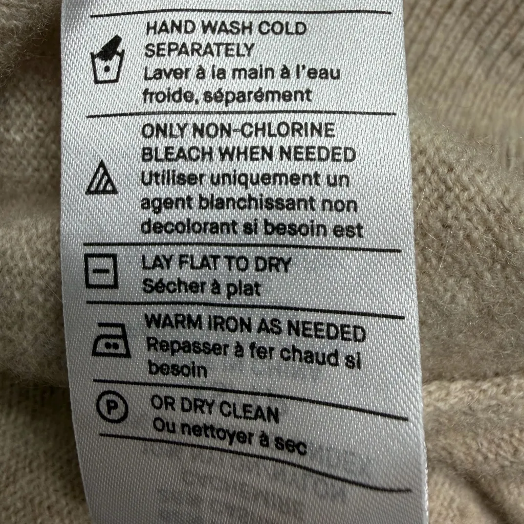 Vince Women's Cashmere Beige Crew Neck Sweater - Image 6