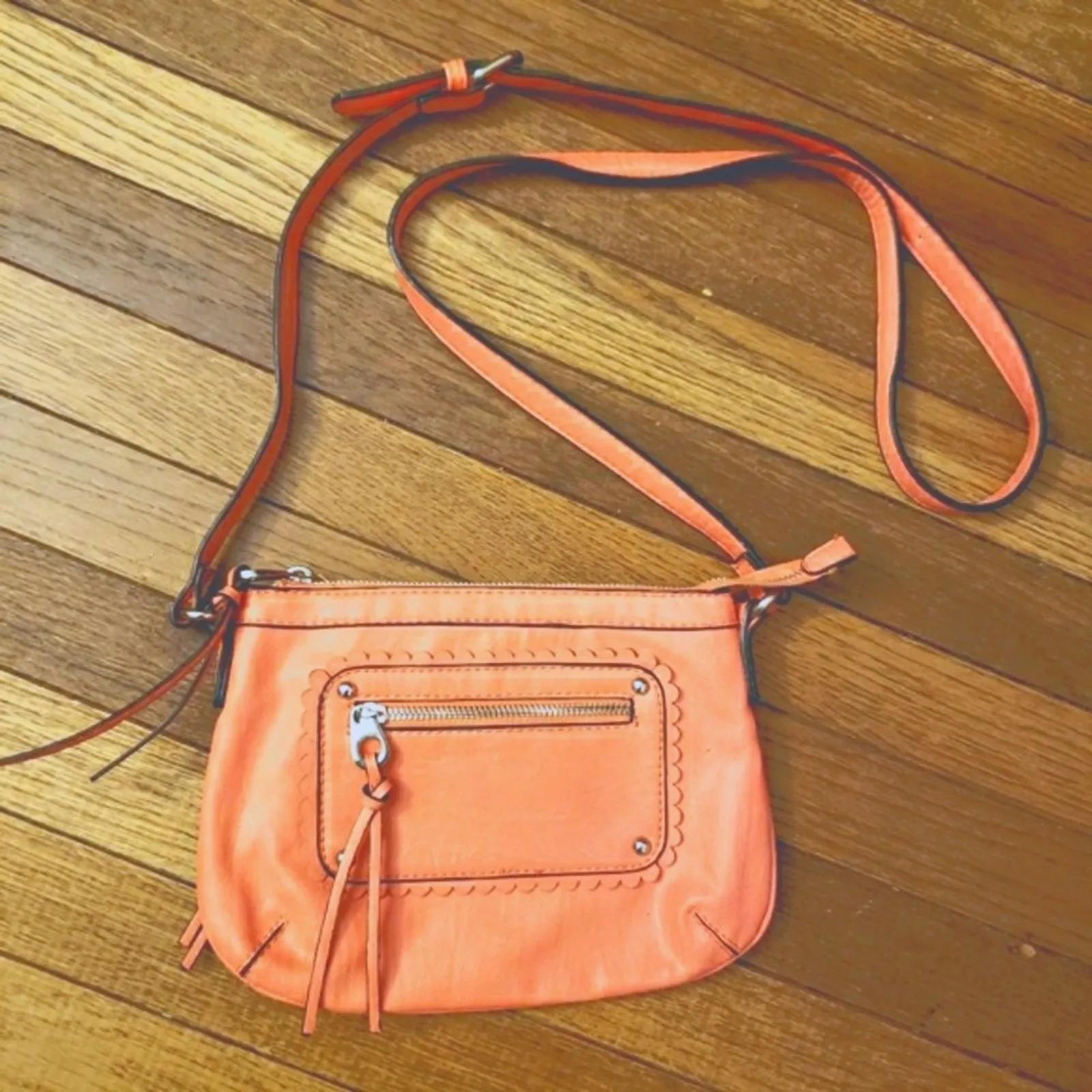 Maurices Coral Small Crossbody Bag Purse Zip Top - Image 7