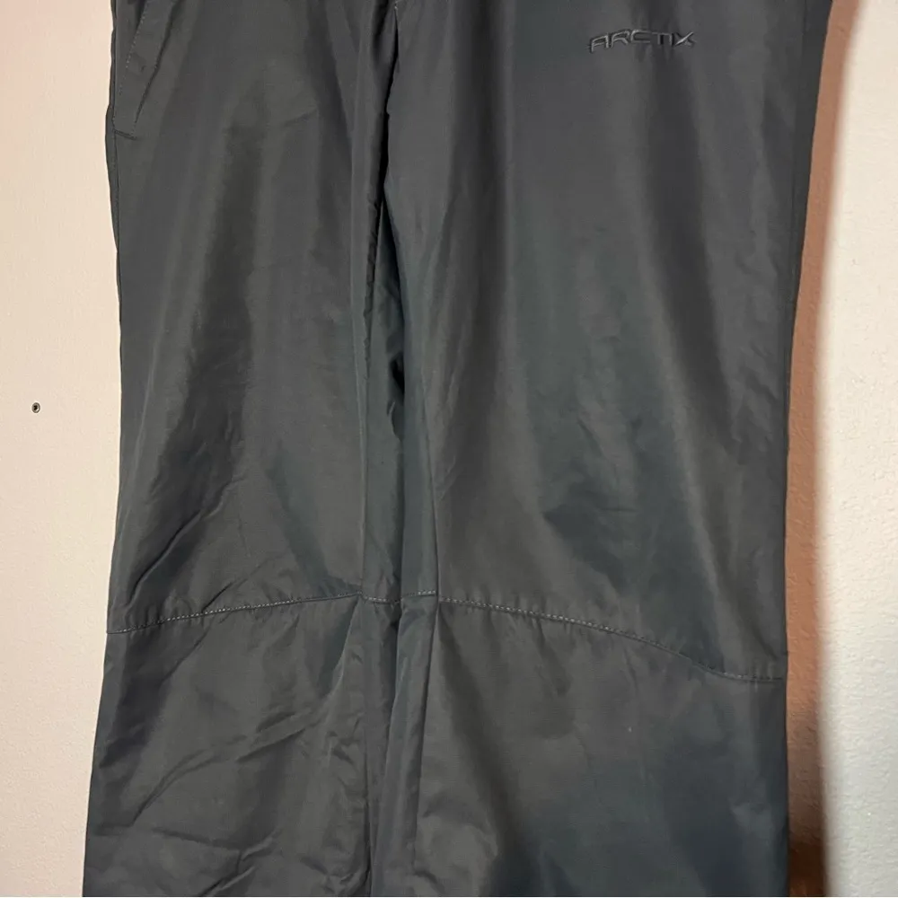 Arctix Snowpants Grey Gray Pull on Size Large Button Zip Pockets Lined - Image 3