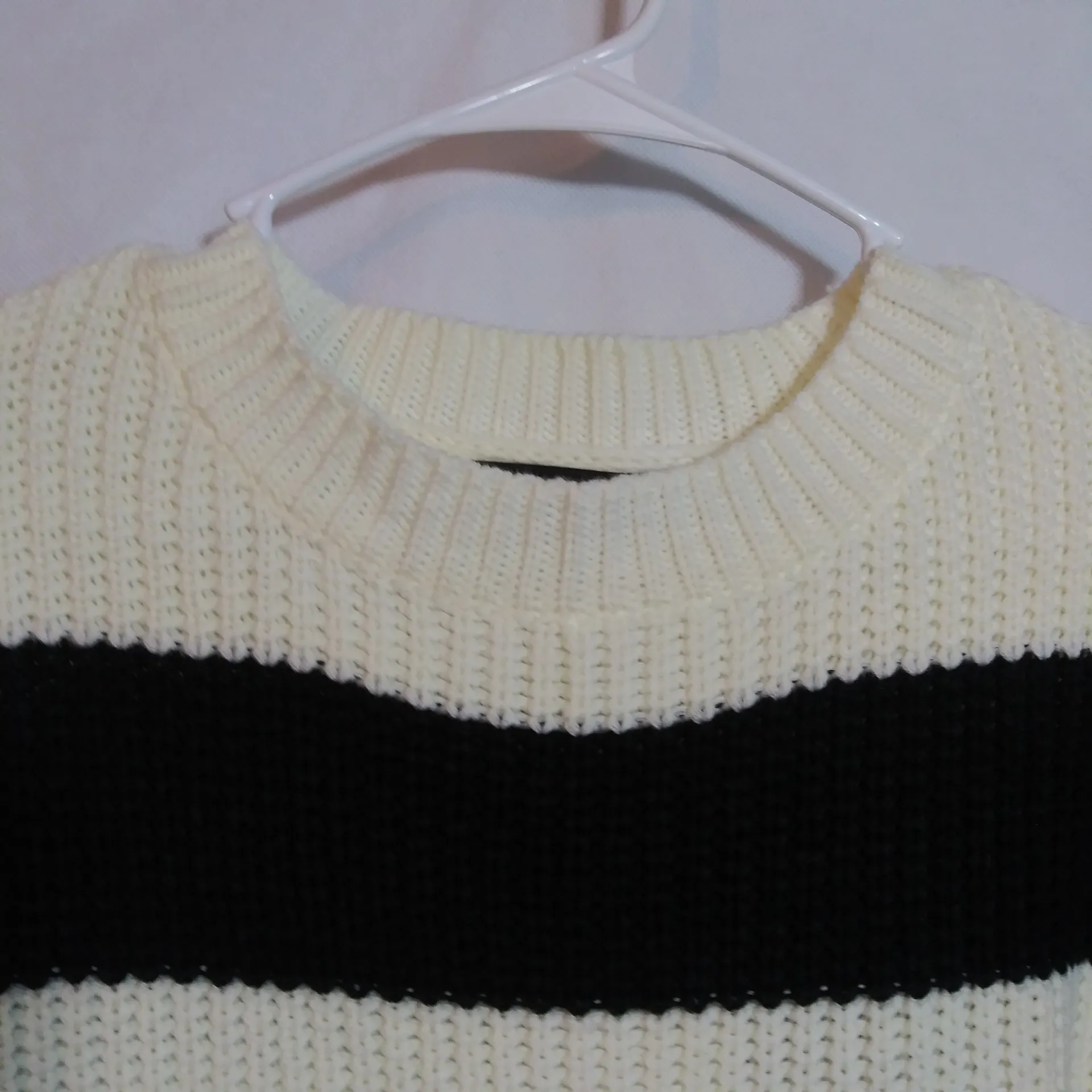 ZESICA Fall Long Sleeve Crew Neck Striped Color Block Casual Knit Sweater SZ L Brown Size L - Image 3