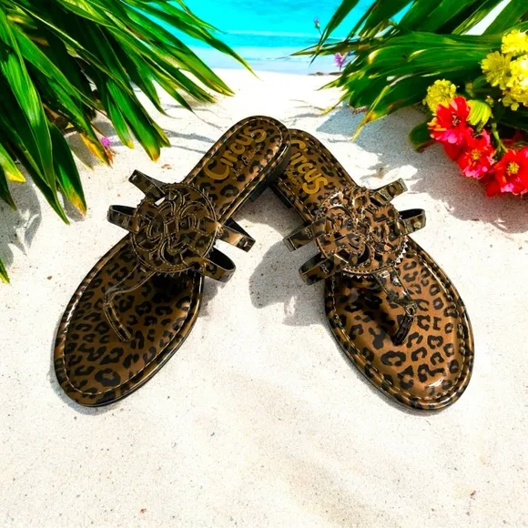 Circus by Sam Edelman Cherri Cheetah Leopard Animal Print Thong Sandals Size 9.5 - Image 2