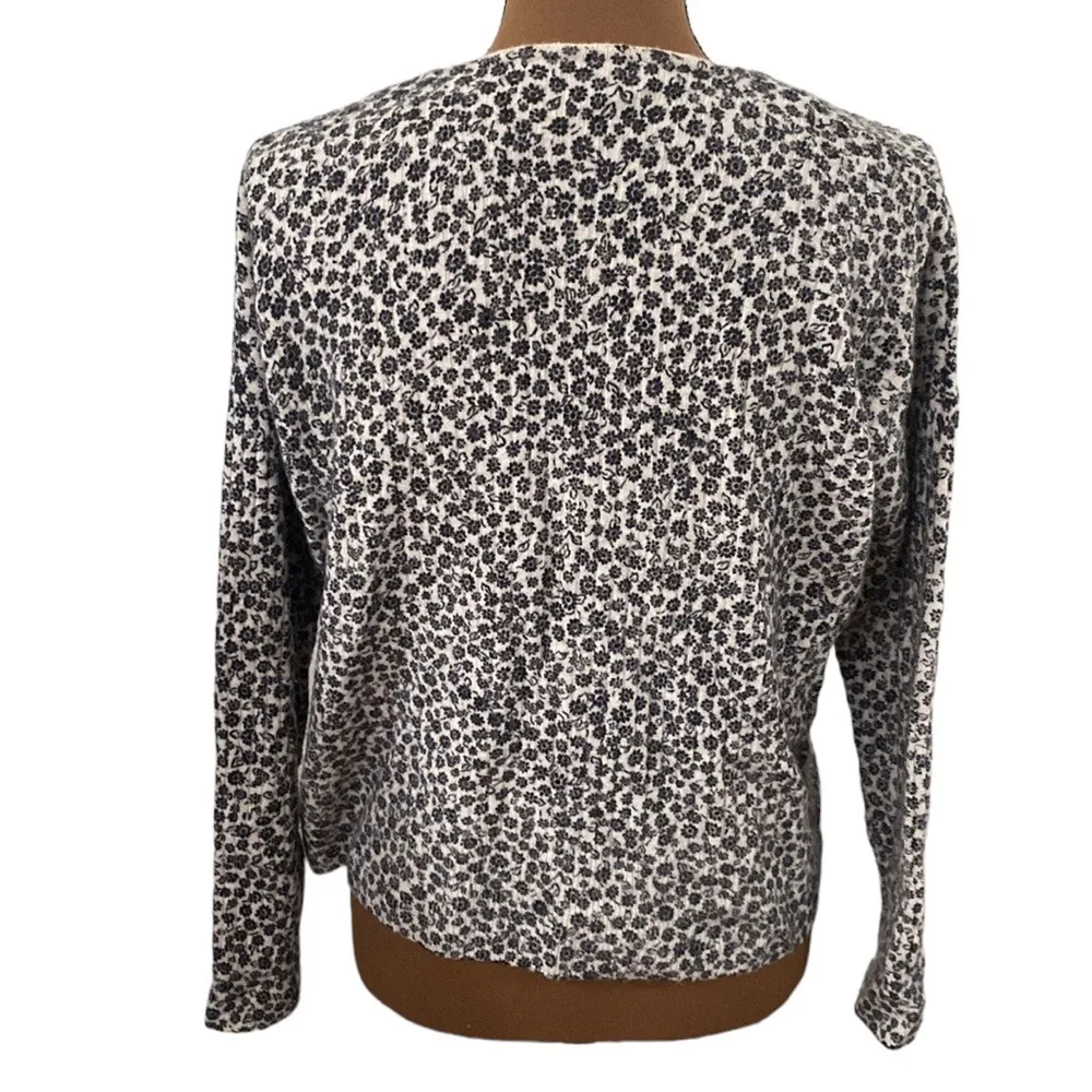 Madewell Vintage Ditsy Cameron Ribbed Cardigan Sweater in Coziest Yarn size XS - Image 4