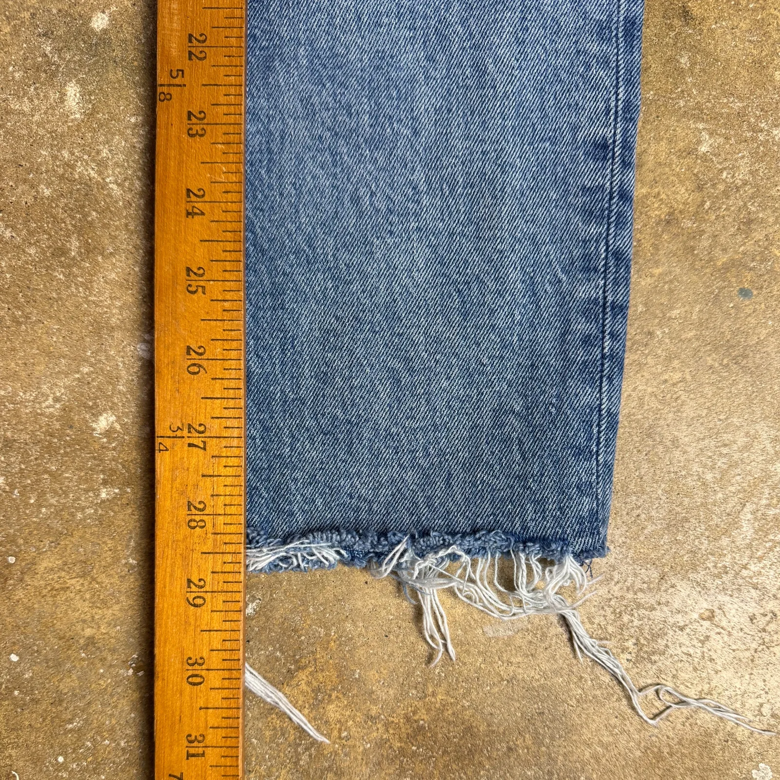 Free People We The Free Distressed Raw Hem Jeans Women’s Size 28 Light‎ Wash - Image 14