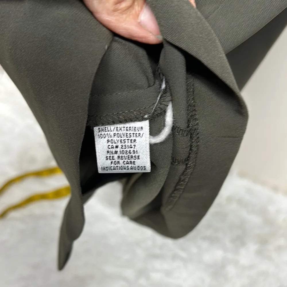 Talbots Green Sheath Midi Dress Notched Collar - Image 5