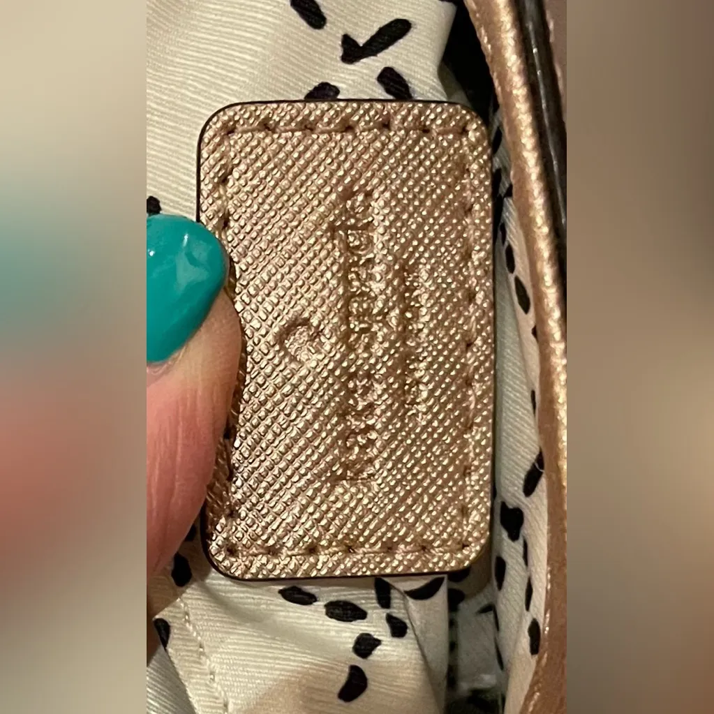 Kate Spade Sally Newbury Lane Rose Gold Crossbody Clutch Metallic Evening - Image 8