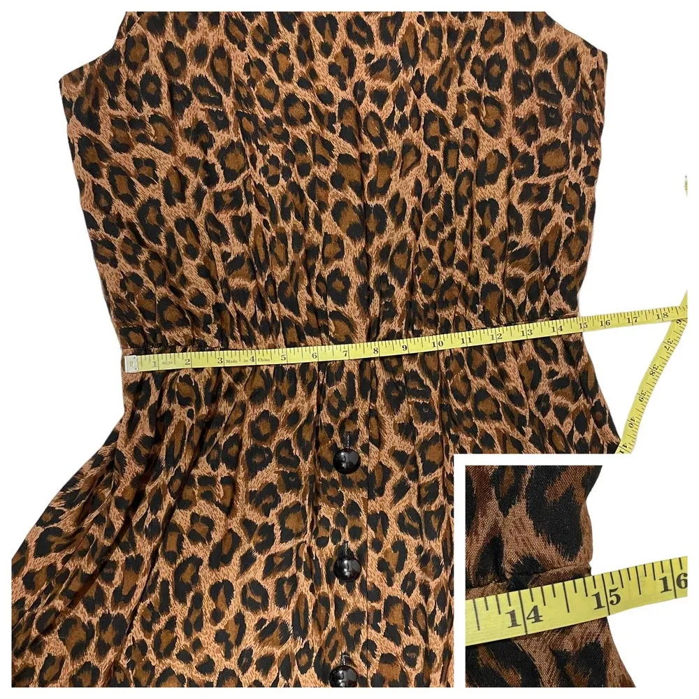 Vintage Lew Magram Collection New York Leopard Print Dress - Image 5