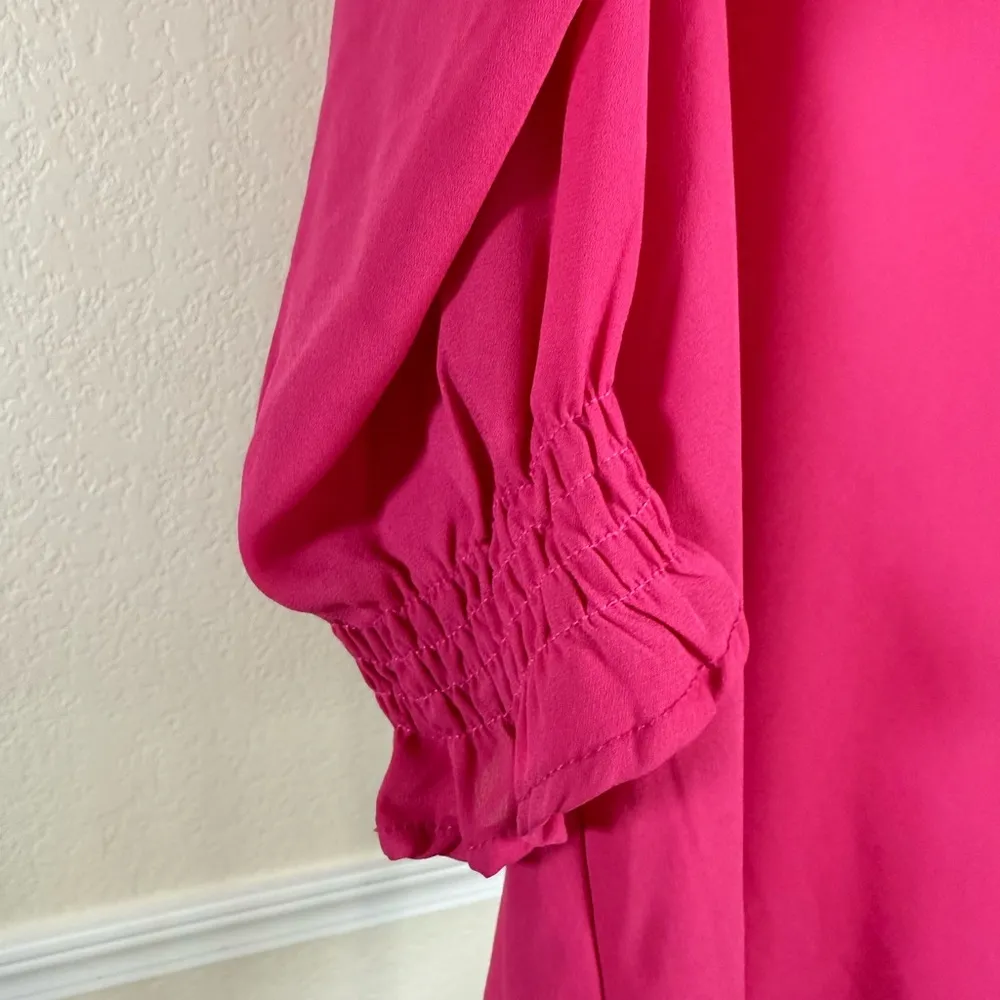 Barbiecore Barbie Hot Pink Chic
Dainty Modest Blouse Feminine 
Office Elle Woods - Image 2