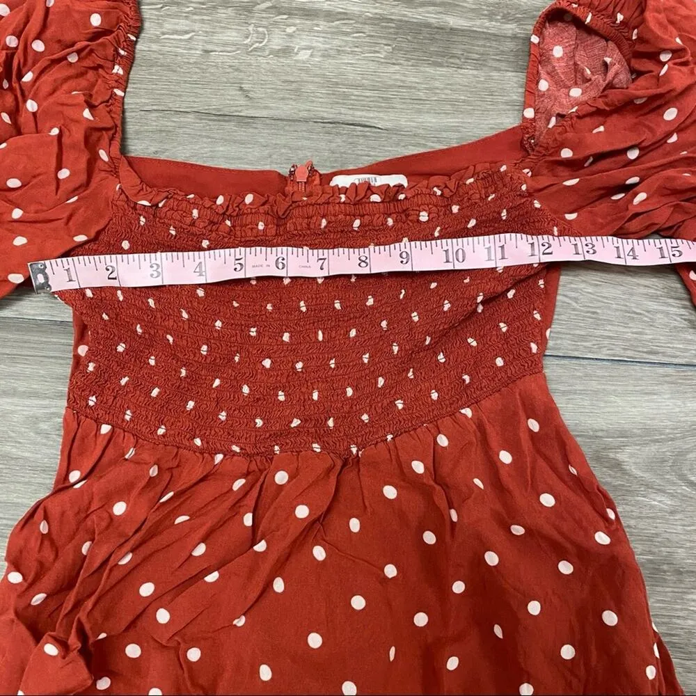Auguste Red Polly Sunday Polka Dot Blouse 8 - Image 4