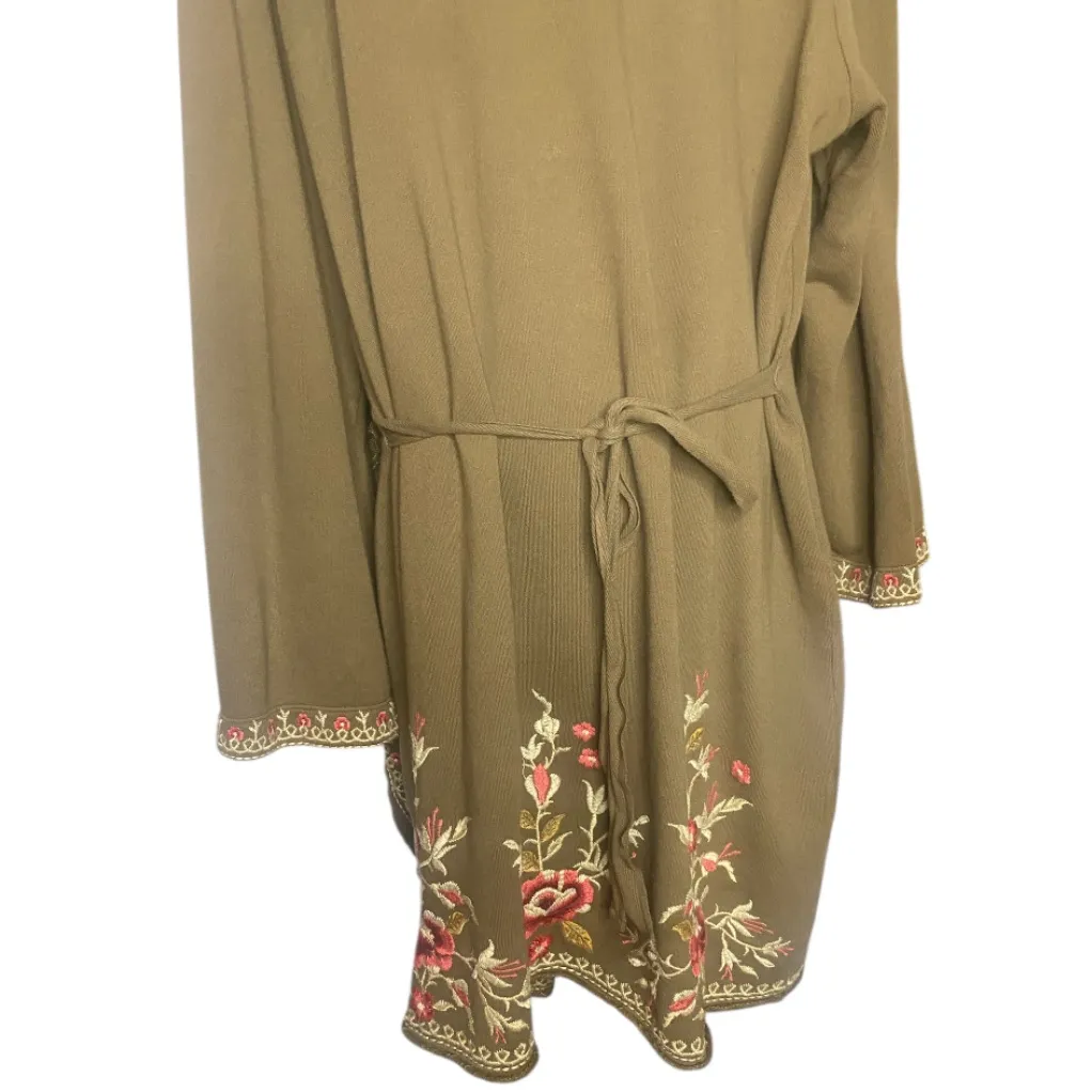 Los Angeles Johnny Was - Luxurious
Olive Floral Embroidered
Cardigan/Wrap. 
XXL - Image 5