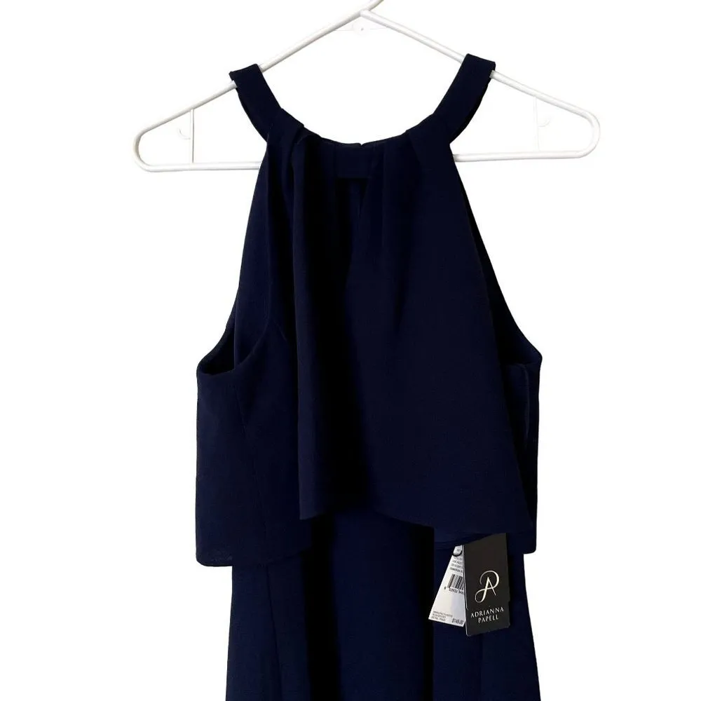 NWT Adrianna Papell navy blue cameron popover midi dress formal prom dress - Image 2