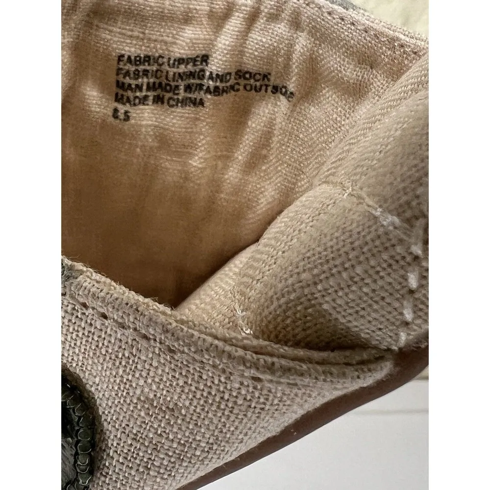 Birdies Songbird Linen Cream Embroidered And Beaded Floral Mules Size 8.5 - Image 8