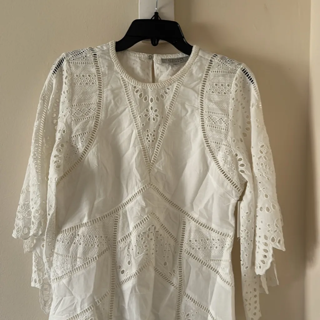 ALLSAINTS Luci Broderie Mini Dress, Size US 6, $299 - Image 9