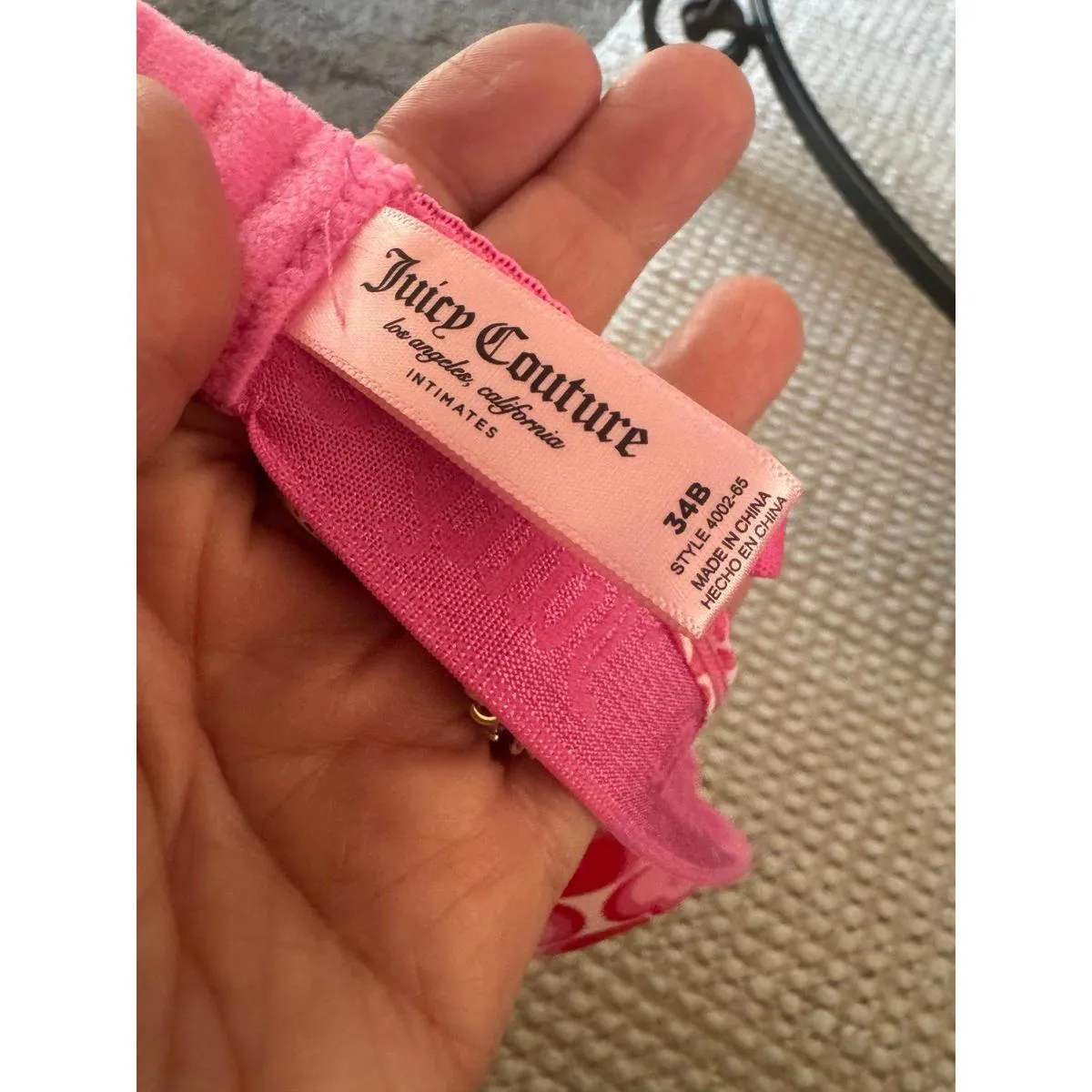 Juice couture heart pattern push-up bra. - Image 6