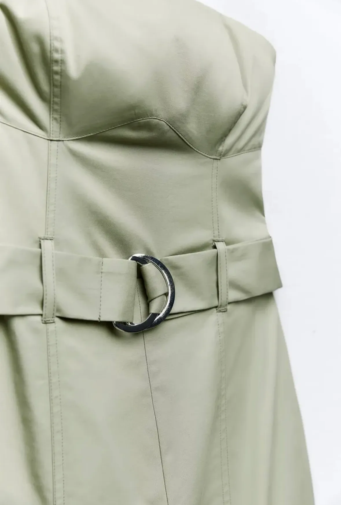 jumpsuit technical fabric cargo sleeveless wide streight leg light khaki - Image 11