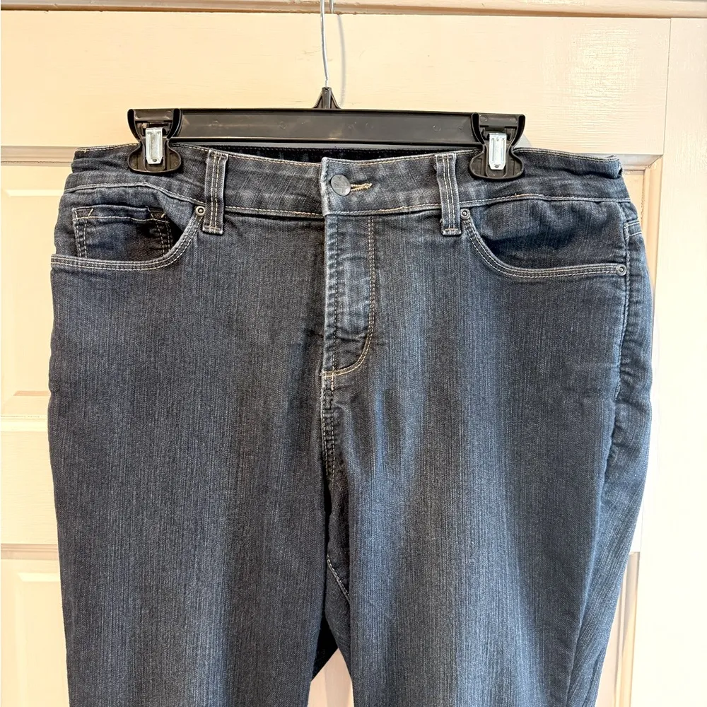 NYDJ‎ Medium Wash 5 Pocket Straight Leg High Rise Jeans Blue Lightweight Size 14 - Image 2