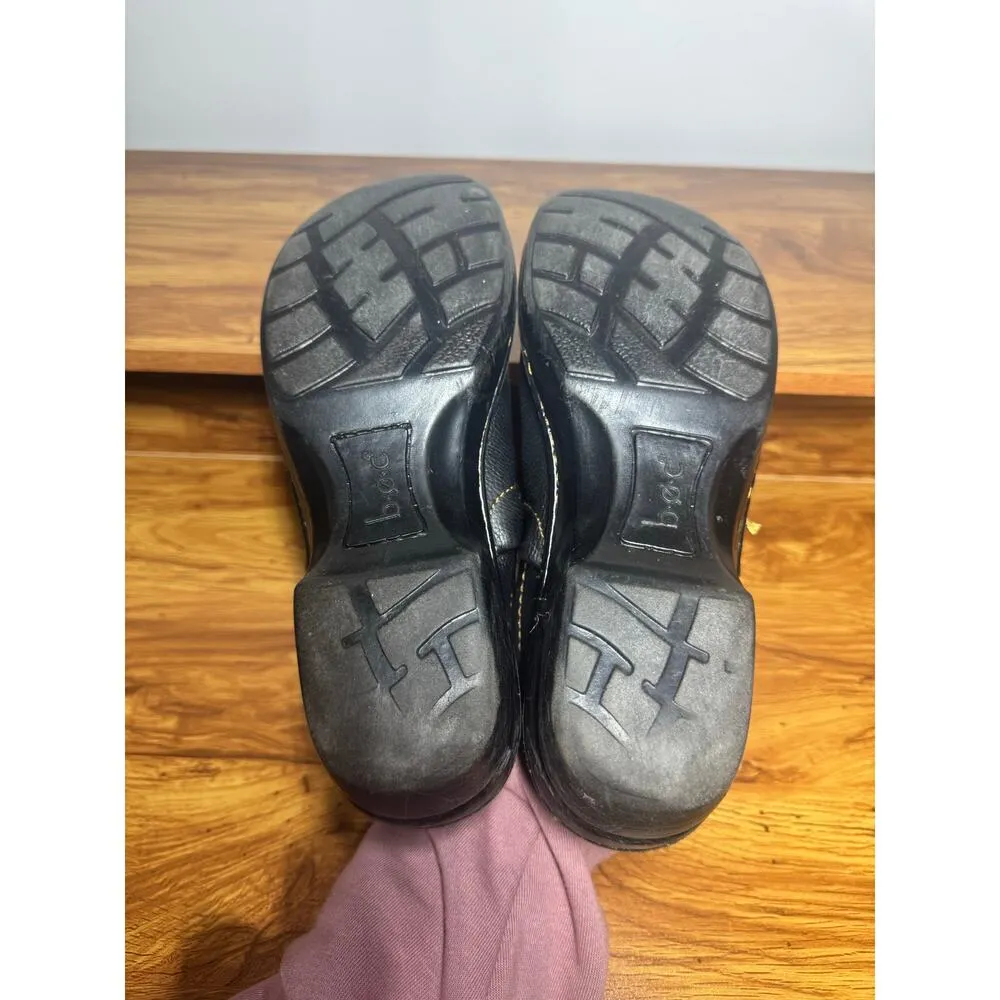 BOC Born Concept Clog Shoe Women 8.5 Black Leather Slip On Comfort Casual Walk - Image 3