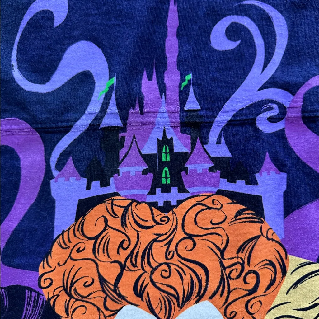 Women's Hocus Pocus Halloween Disneyland Disney Purple Spirit Jersey Size Small - Image 10