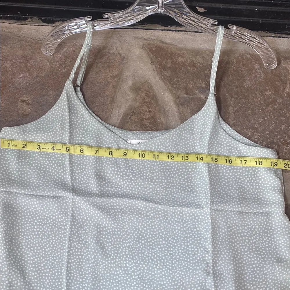 Anthropologie Mine L light green cream off white scoop neck camisole top - Image 5