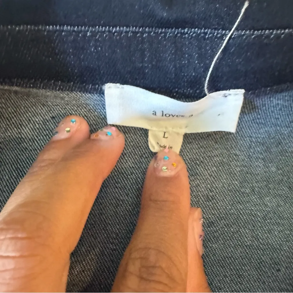 A Loves A Dark Denim Stretch Dress - Image 5