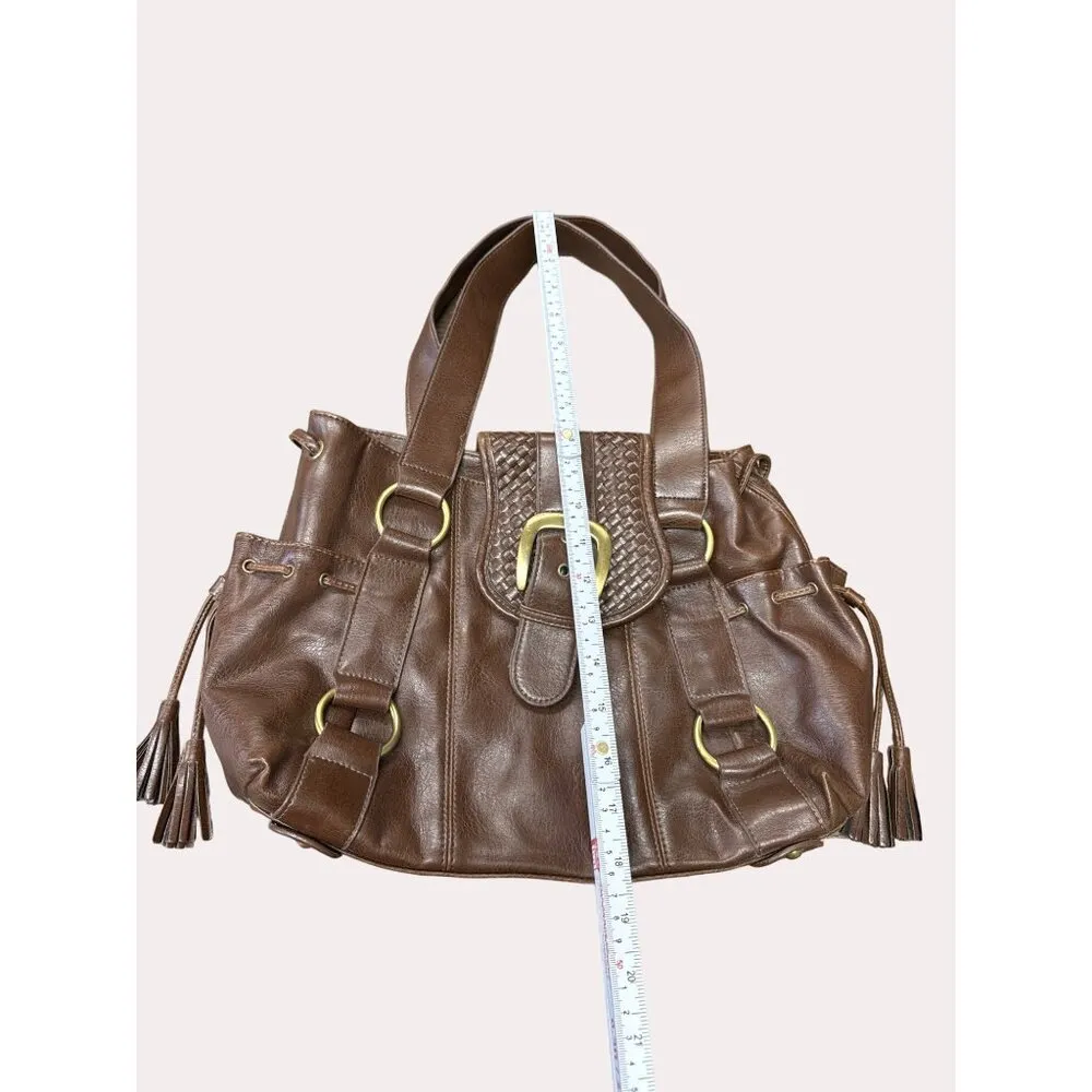 Nine West women’s brown vintage retro handbag purse SkU 6177 - Image 5