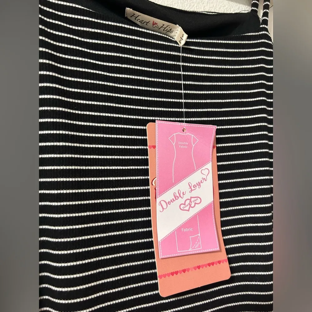 NWT Heart & Hips Striped Bodycon Sleeveless Dress - Image 2