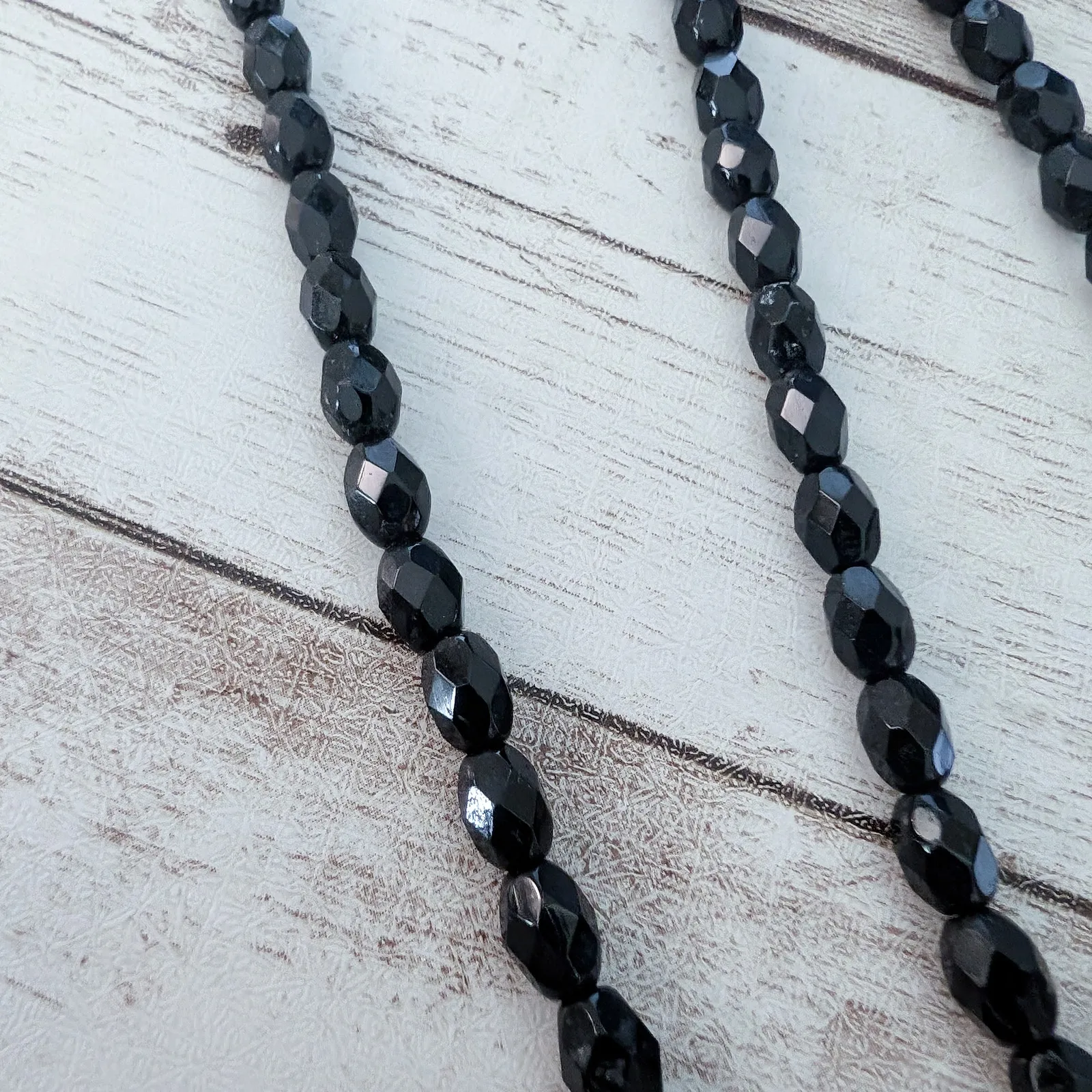 Vintage Necklace Black Extra Long Statement (Can Be Layered) - Image 4