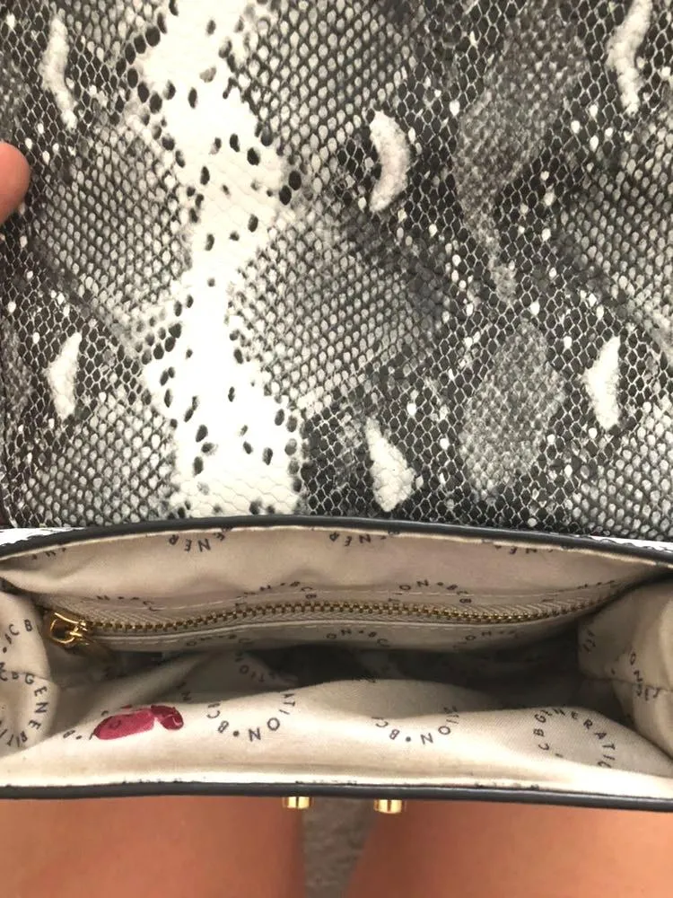 BCBGeneration Snakeskin Milly Crossbody Purse - Image 4