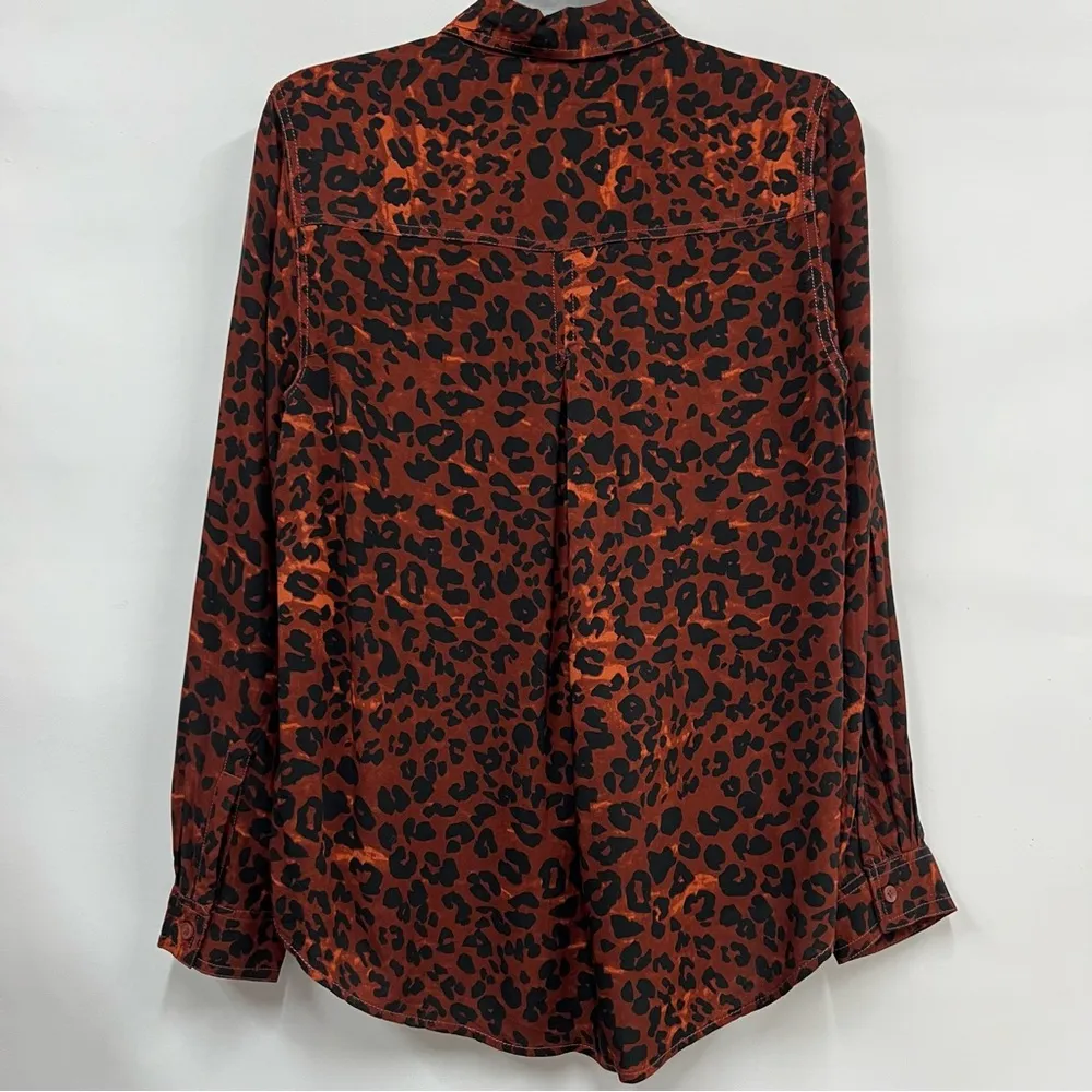 Beach Lunch Lounge Leopard medium Alanna Button Up Shirt - Image 2
