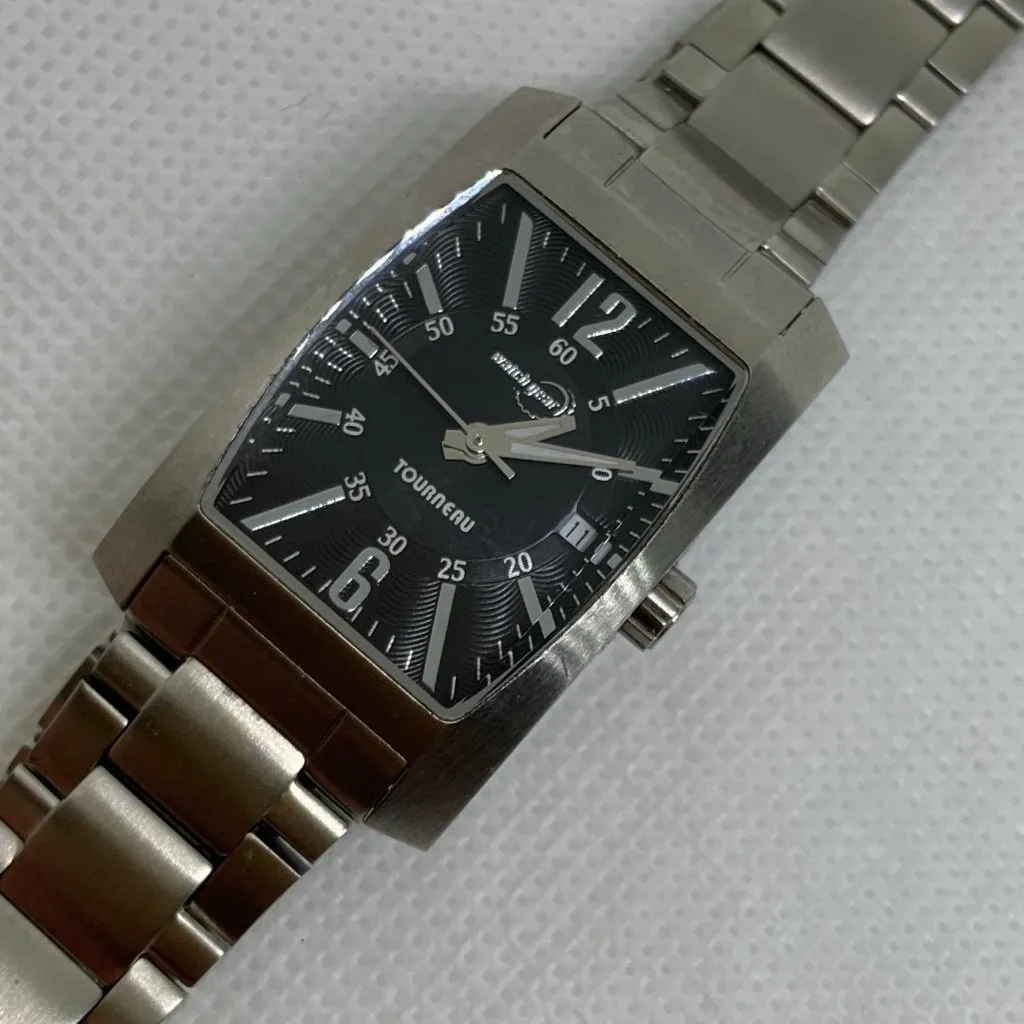 Tourneau Watch Gear Quartz date women’s Watch 23mm 100m Silver tone running - Image 2