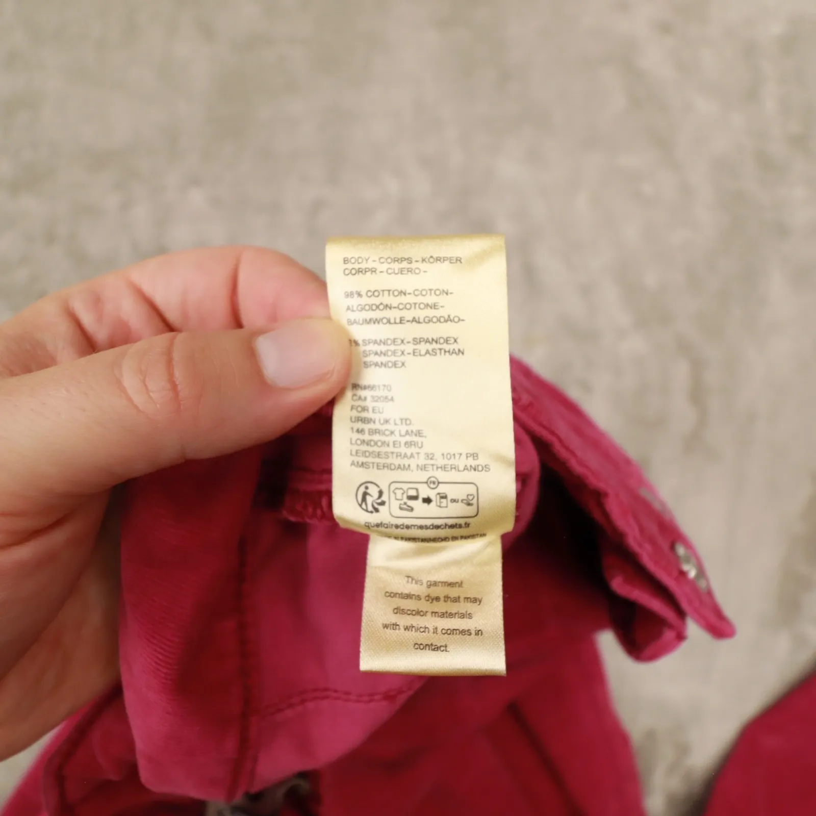 Free People We The Free Jayde Cord Flare High Rise Pants Baton Rouge Pink sz 33 - Image 11