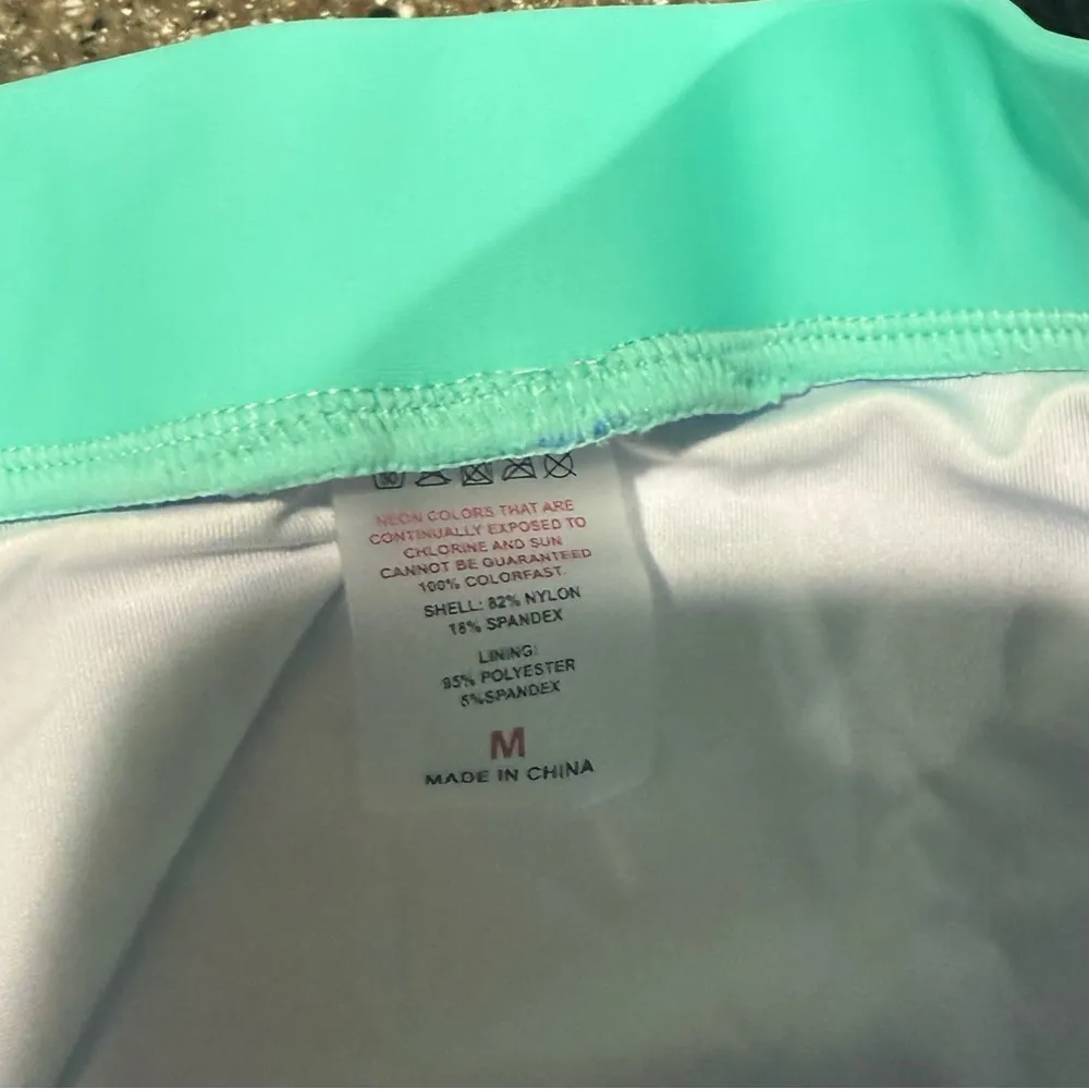 ZINPRETTY Women High Waisted Bikini Sets Color Block Swimsuits 2 Piece Blue Size M - Image 6