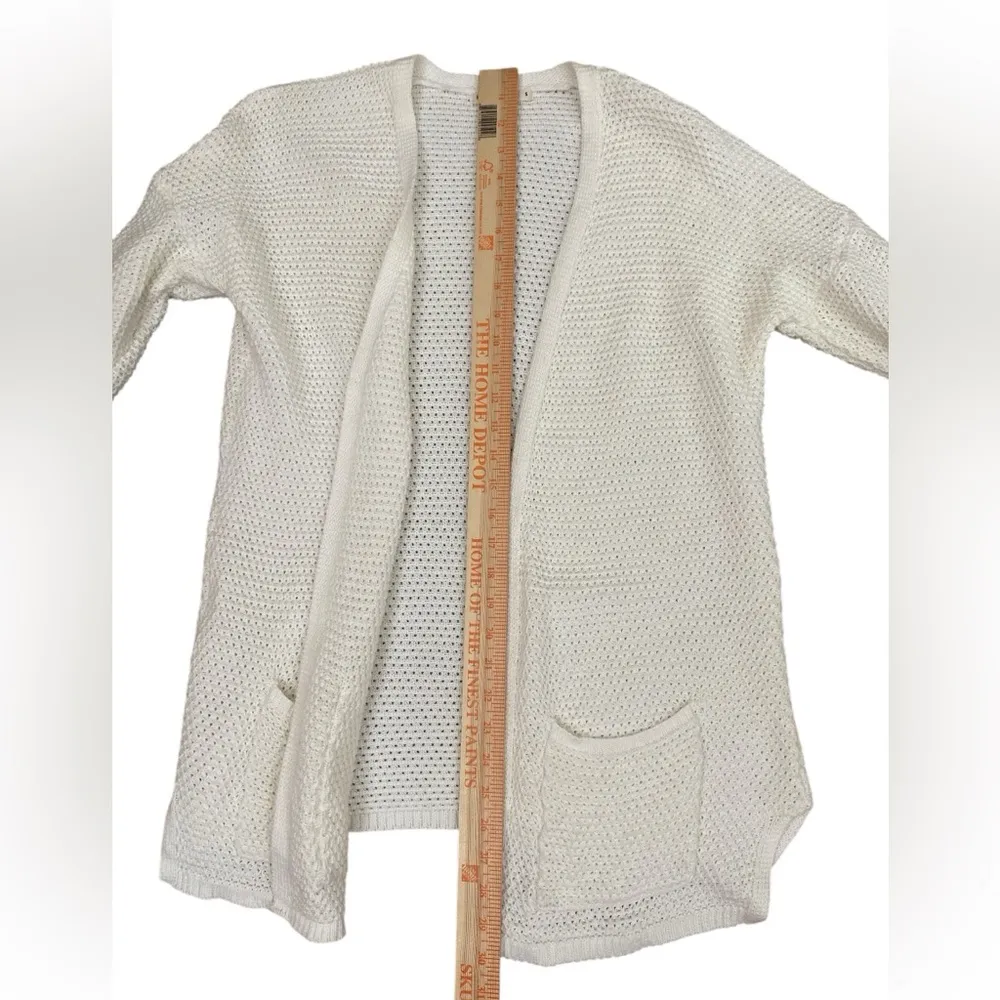 White open knit cardigan sweater - Image 6