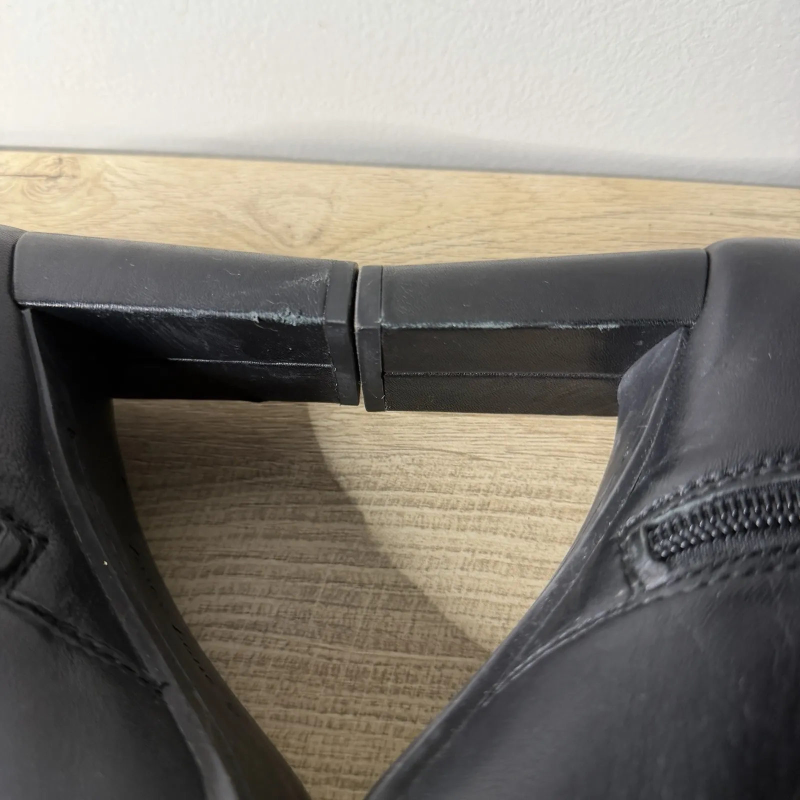 Essex Lane Black Heeled Ankle Boots Pointed Toe Buckle Strap Zip Booties Women 8 - Image 7