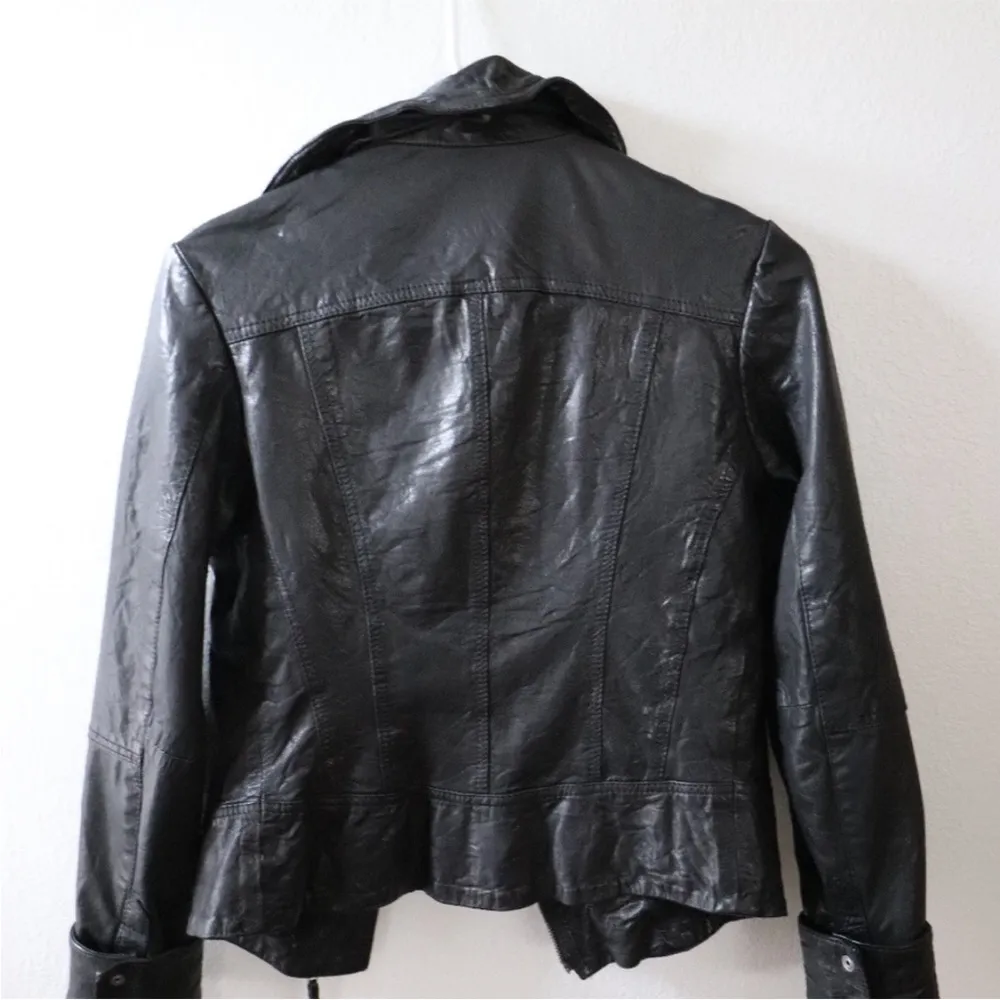 All Saints Leather Moto Jacket - Image 10