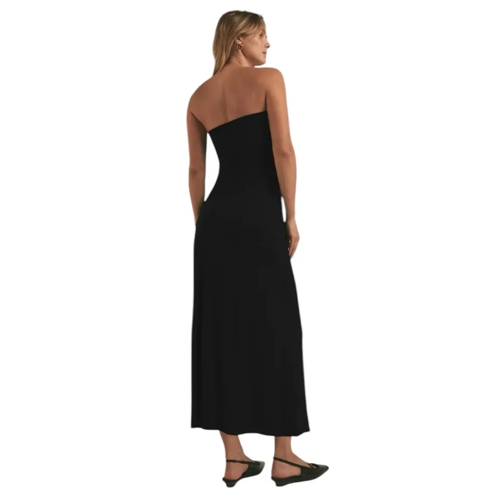 Favorite Daughter‎ Collette Strapless Jersey Ruched Maxi Dress Black XL - Image 4