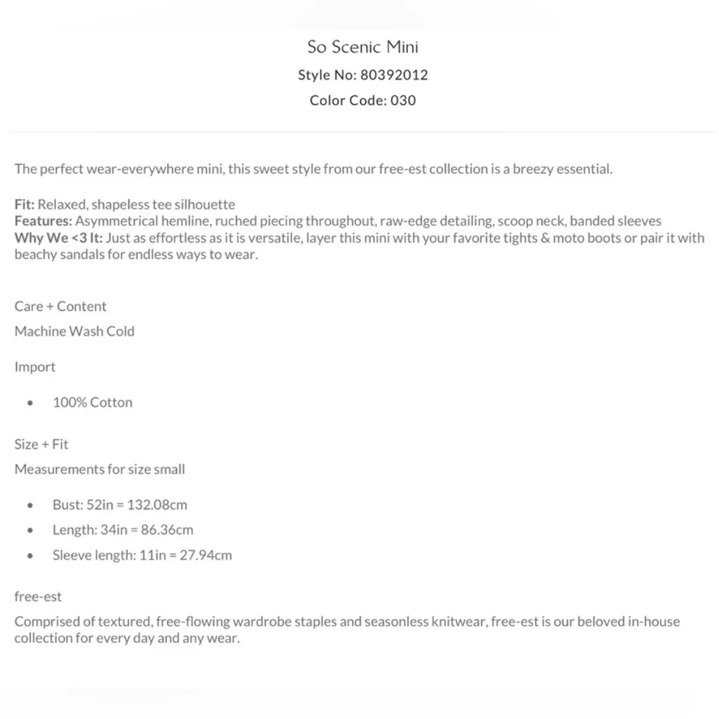 Free People So Scenic Mini in Grasslands Green, 100% Cotton, NWT $78 - Image 4