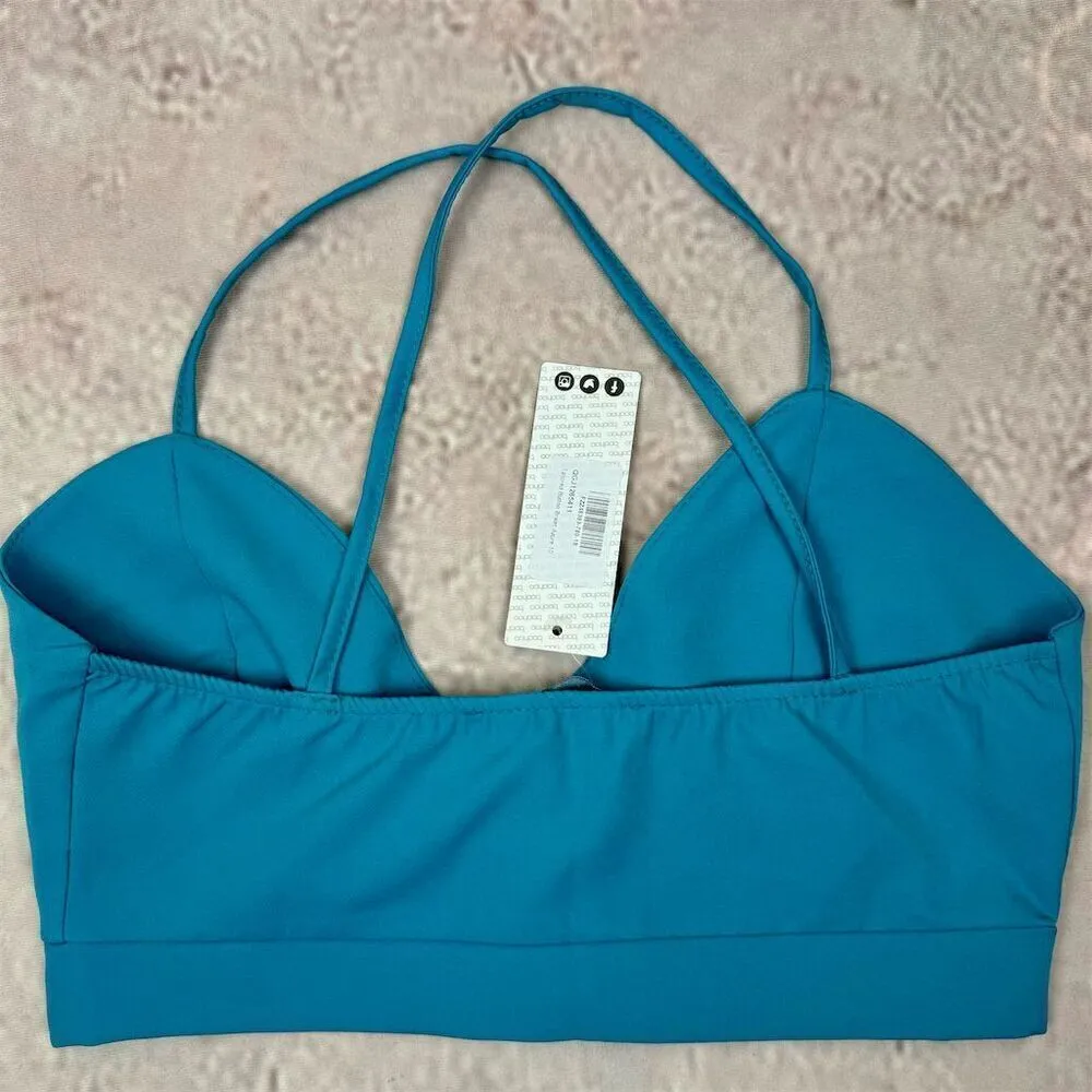 Boohoo Women's Tailored Button Bralet Azure Blue Size 10 - Image 11