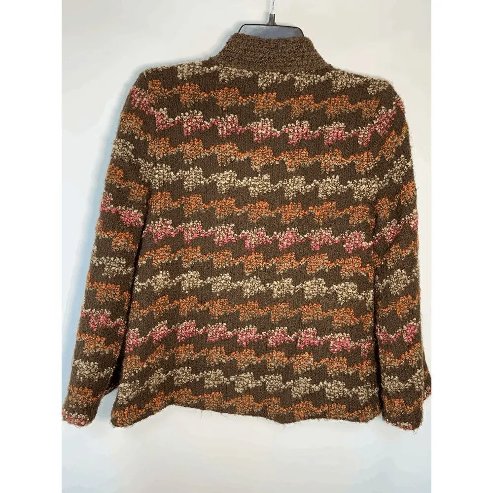 Sigrid Olsen Women's Blazer Jacket Lined Brown Medium - Image 8