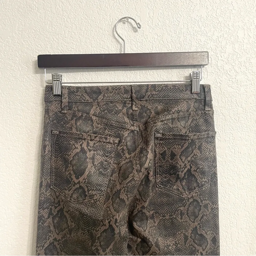 J Brand Womens Pants Lillie Coated Snake Skinny Coated Button Fly Size 29 - Image 6