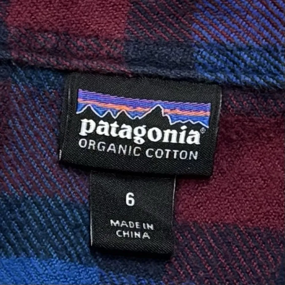Patagonia Fjord Flannel Shirt 100% Organic Cotton Camping Outdoors Holiday 6 - Image 8