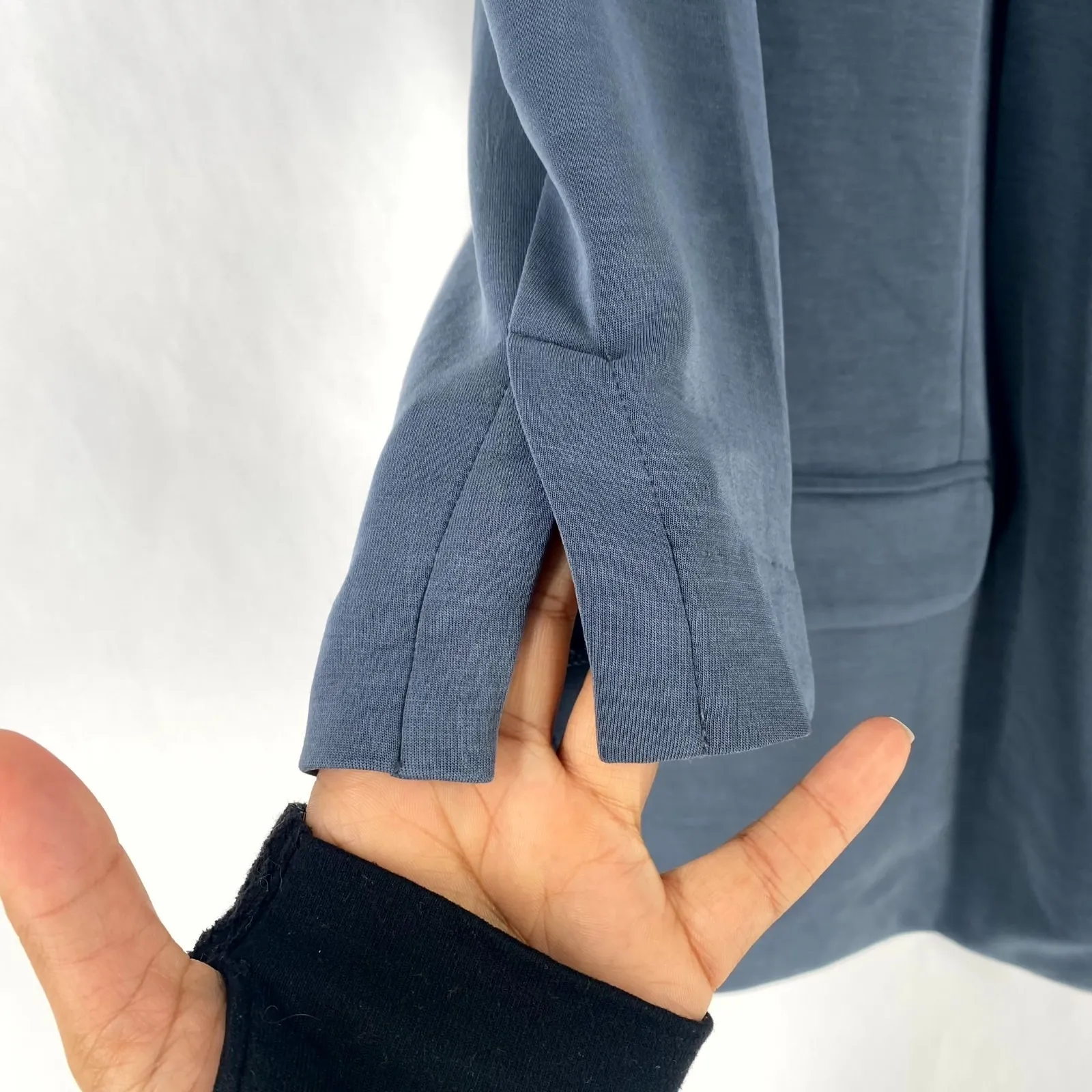 Skies are Blue Soft Curvy Blazer Women 2X Stretch Open Front Floral Lining - Image 4