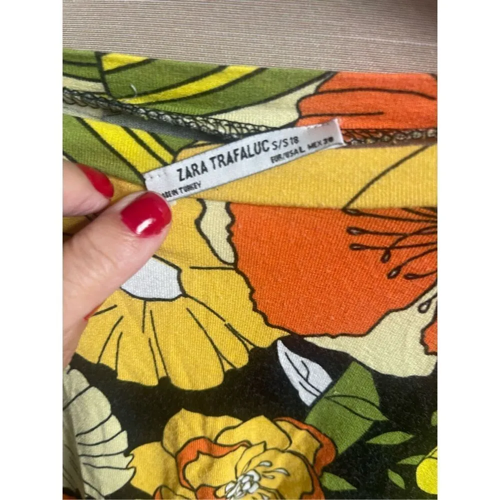 Zara Floral Top Long sleeve S adorable - Image 5