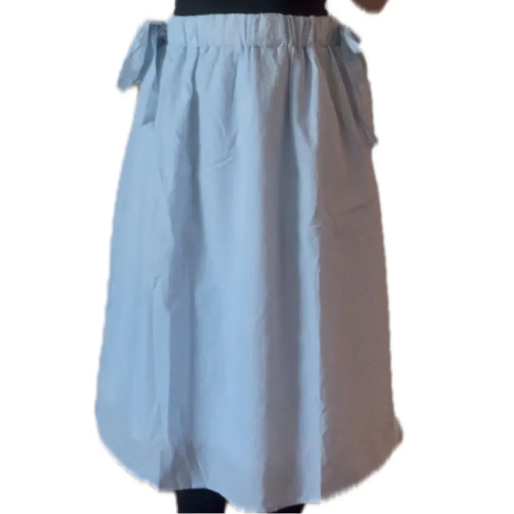 After Market Blue and White Striped Skirt with Bows on sides - Image 5