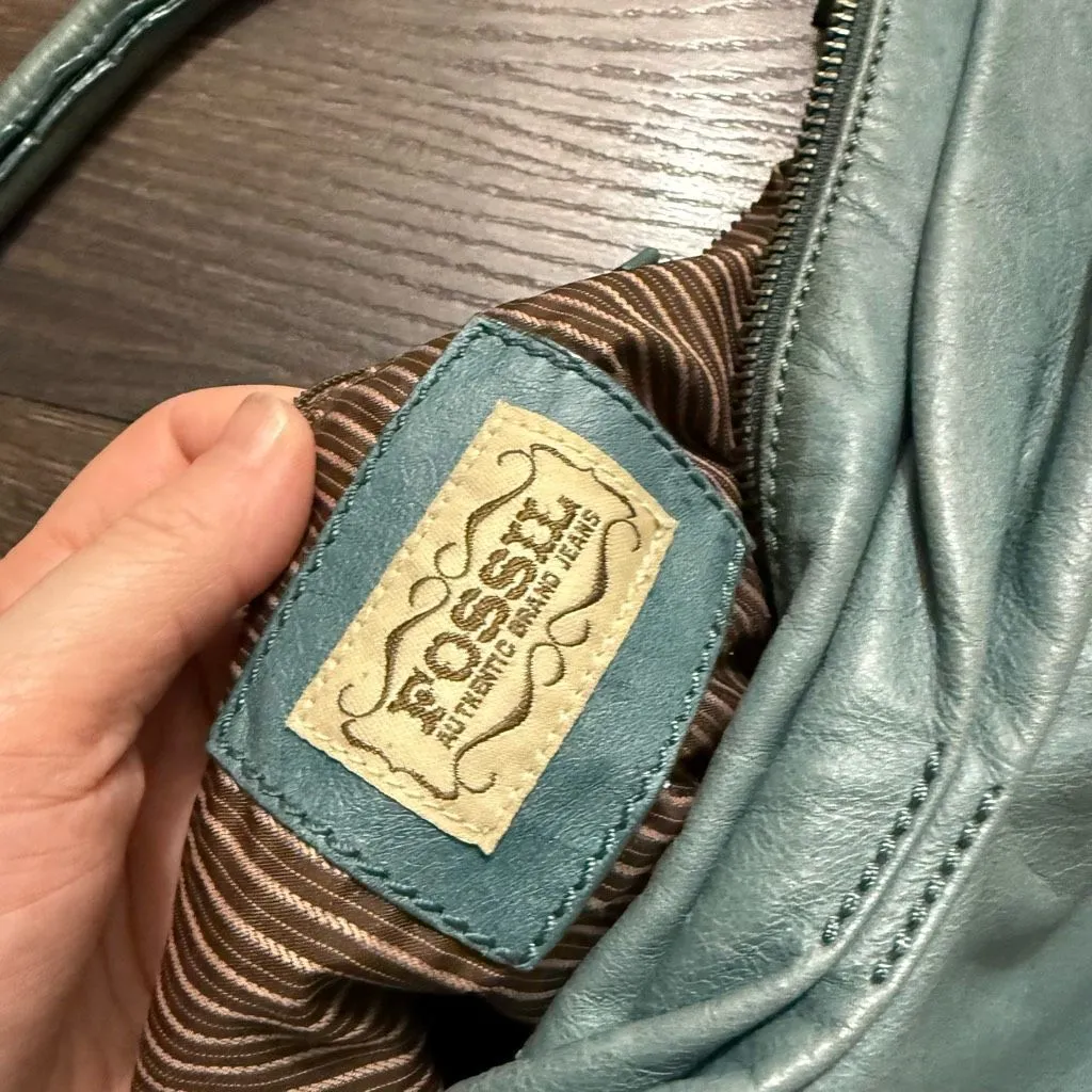 Fossil Blue Shoulder Bag Purse Women’s - Image 5