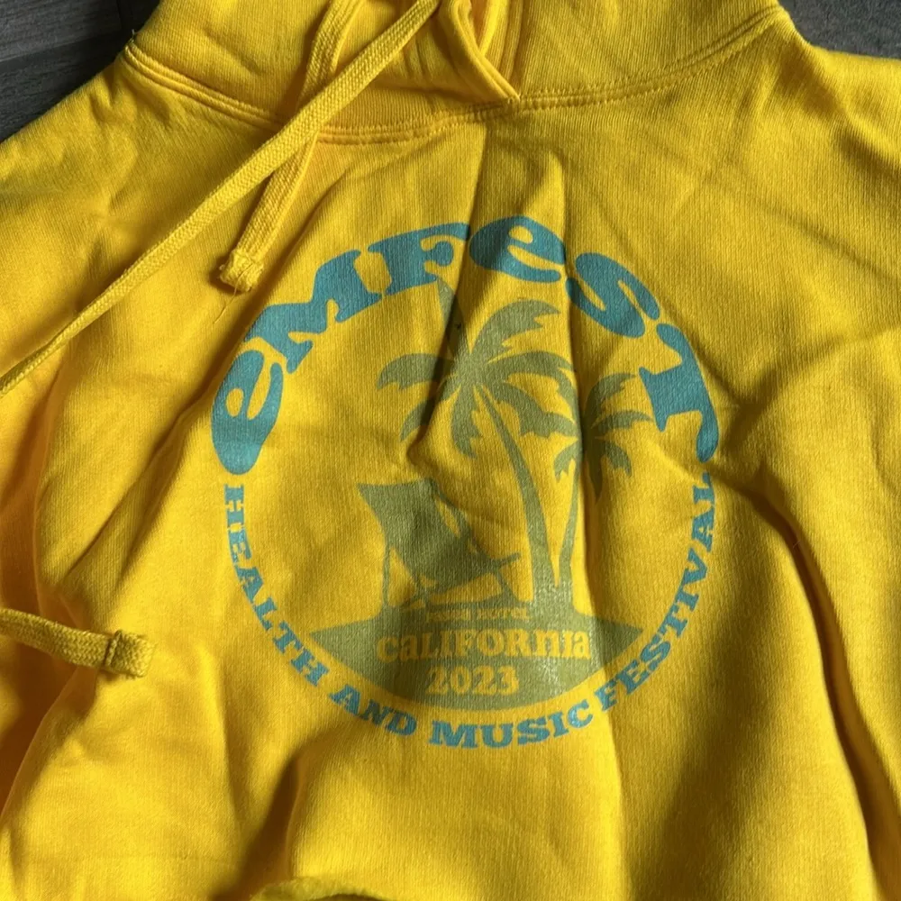 Em fest 2023 cropped hoodie Yellow - Image 2