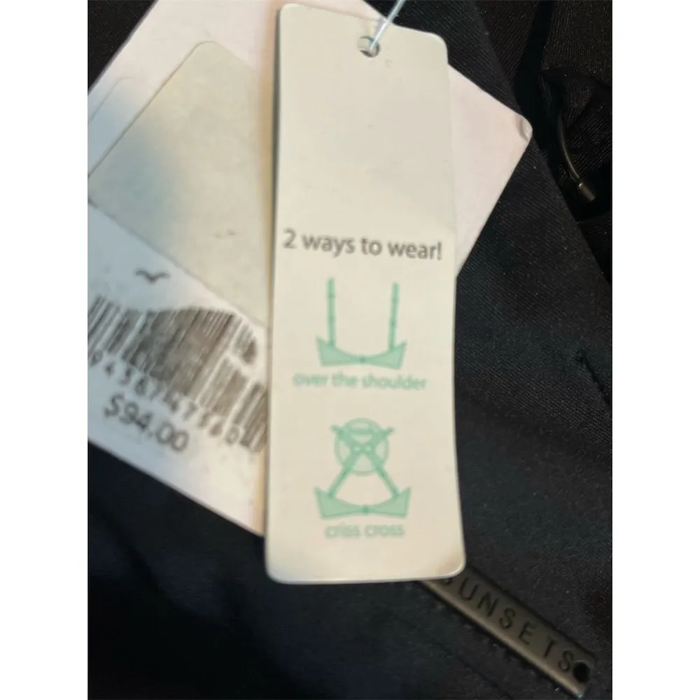 Sunset Tankini Women's M Black Bikini Swim Top Two - Image 10