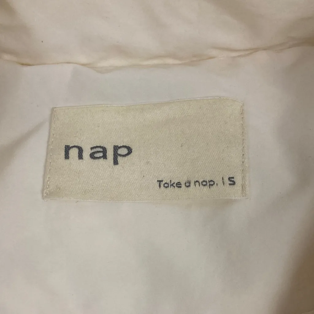 Nap Loungewear Cream Puffer Jacket S White - Image 4