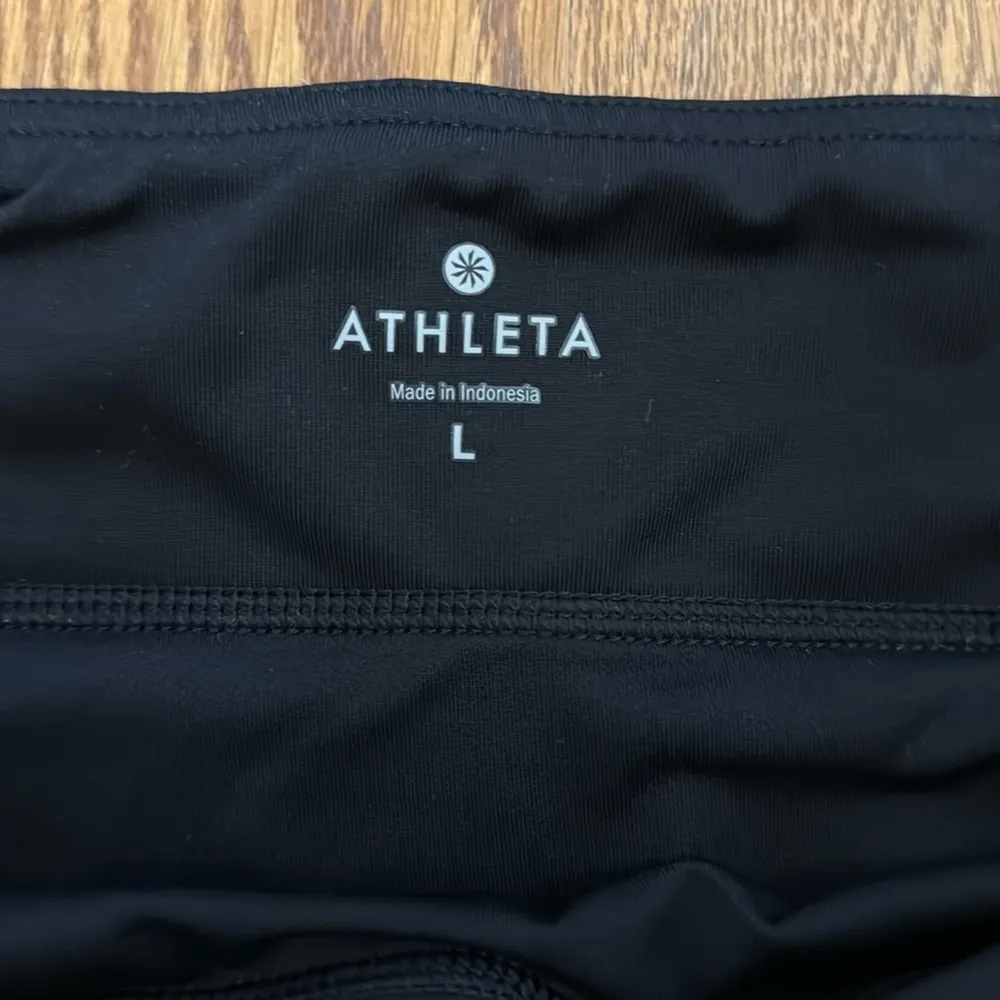 Athleta Black and White Athletic Shorts for Dynamic Performance - Image 2
