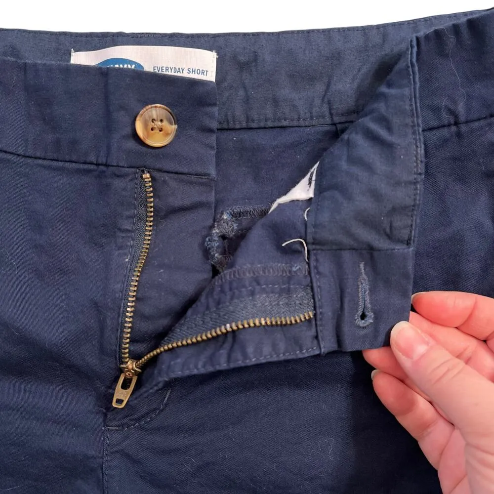 Old Navy Womens Everyday Short Chino Khaki Summer Shorts Navy Blue Size 8 - Image 3