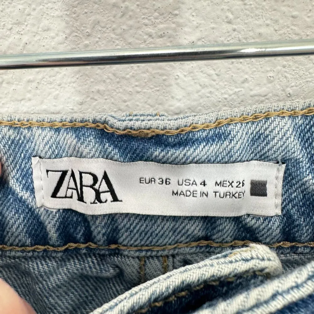 Women's Size 4 Ultra High Rise Cut Off Denim Jean Shorts Mom Jeans Summer - Image 8